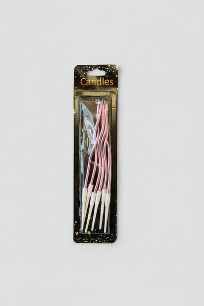 Metallic Wavy Tall Candles