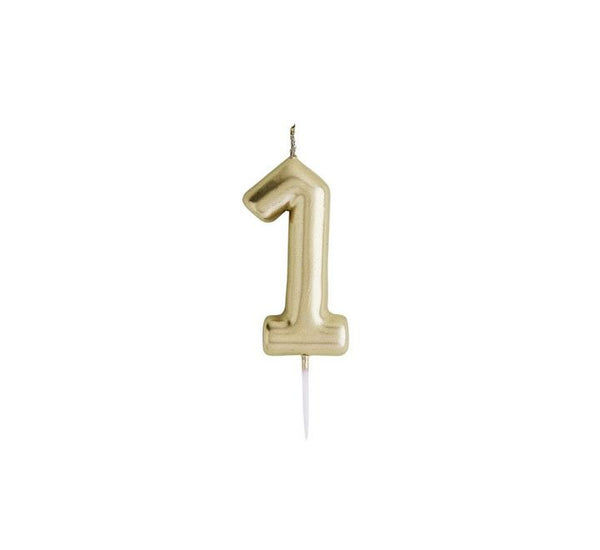 GOLD NUMBER '1' CANDLE