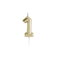 GOLD NUMBER '1' CANDLE