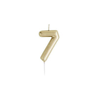 GOLD NUMBER '7' CANDLE