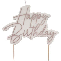 ROSE GOLD HAPPY BIRTHDAY CANDLE
