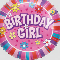 18IN BDAY GIRL FOIL BALLOON