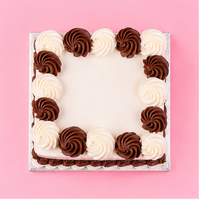 Square  Vanilla Fusion Cake