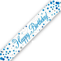 9FT BIRTHDAY BLUE SPARKLING FIZZ BANNER