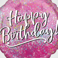 18in BIRTHDAY PINK FABULOUS FOIL BALLOON