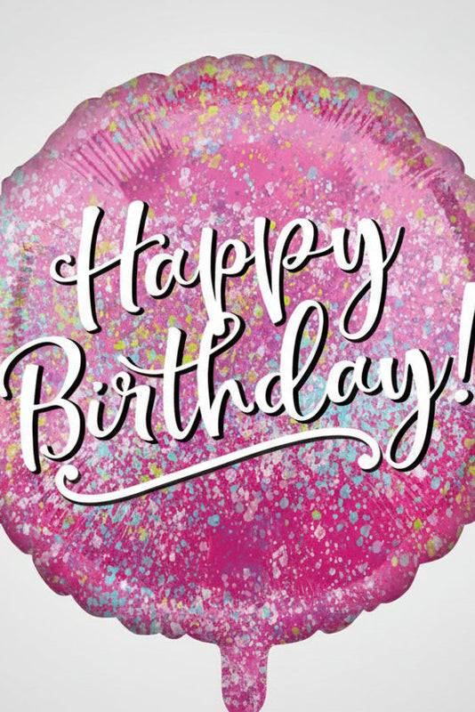 18in BIRTHDAY PINK FABULOUS FOIL BALLOON