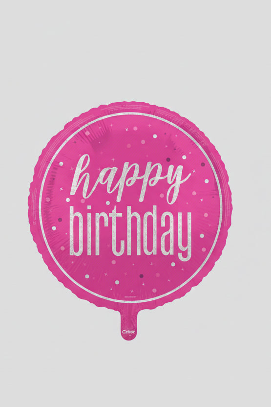 18in GLITZ PINK HAPPY BIRTHDAY FOIL BALLOON