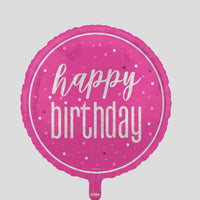 18in GLITZ PINK HAPPY BIRTHDAY FOIL BALLOON
