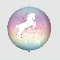 18in MAGICAL BIRTHDAY UNICORN FOIL BALLOON