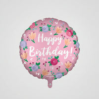 18in HAPPY BIRTHDAY PEONY FOIL BALLOON