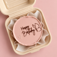 Blush Script Bento Cake