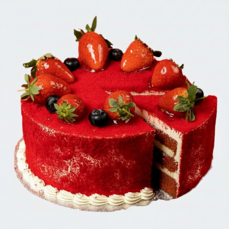 Red Velvet Crunch Cake