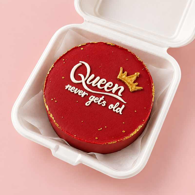 Regal Red Birthday Cake