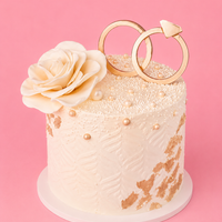 Blush & Gold Ring Cake