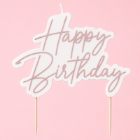 ROSE GOLD HAPPY BIRTHDAY CANDLE
