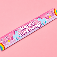 9FT RAINBOW UNICORN HOLO BANNER