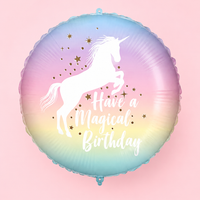 18in MAGICAL BIRTHDAY UNICORN FOIL BALLOON