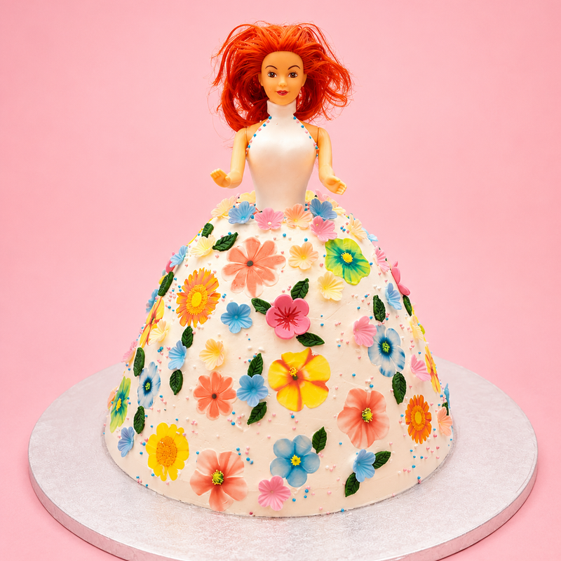 Floral Princess Doll Cake
