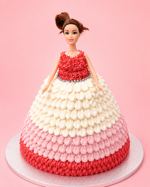 Pink Ombre Princess Doll Cake