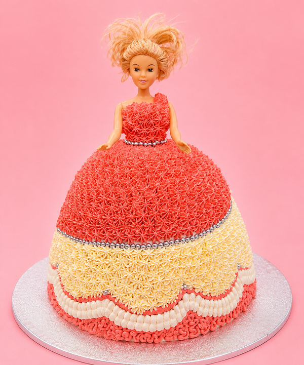 Classic Red Princess Doll Cake
