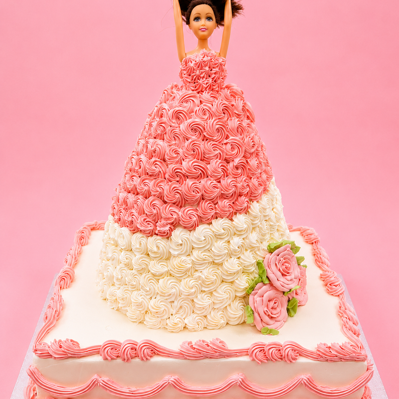 Pink Princess Gown Cake