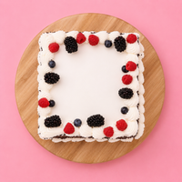 Square Chocolate Berry Cake