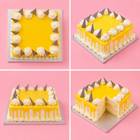 Square Mango Swirl Cake
