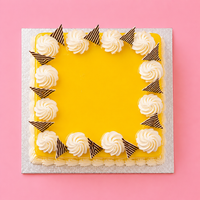 Square Mango Swirl Cake