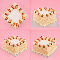 Square White Choco Cake