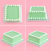 Square Vanilla Meadow Cake