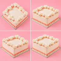 Square Floral Raffaello Cake