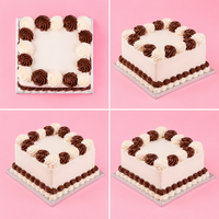 Square  Vanilla Fusion Cake