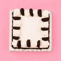 Square Cookies & Cream Escape Cake