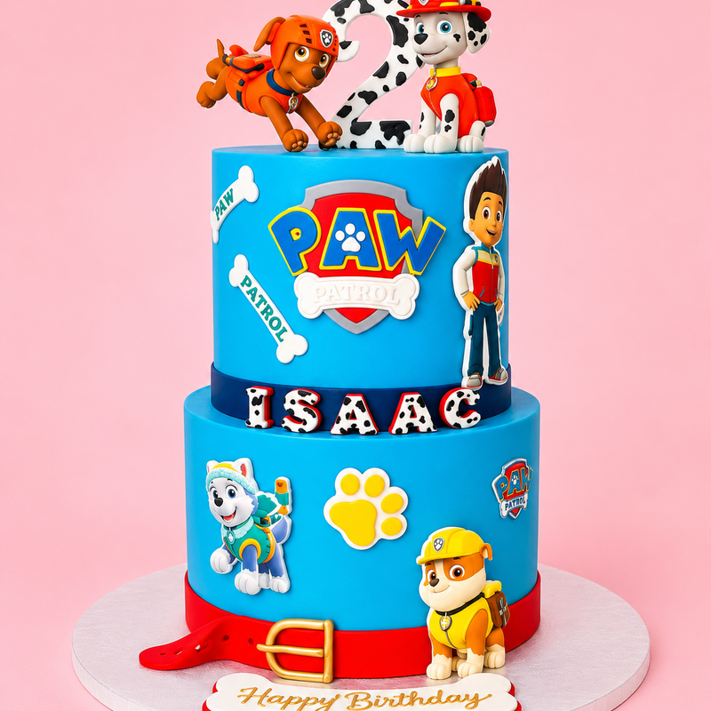 Paw Patrol Two Tier Birthday Cake