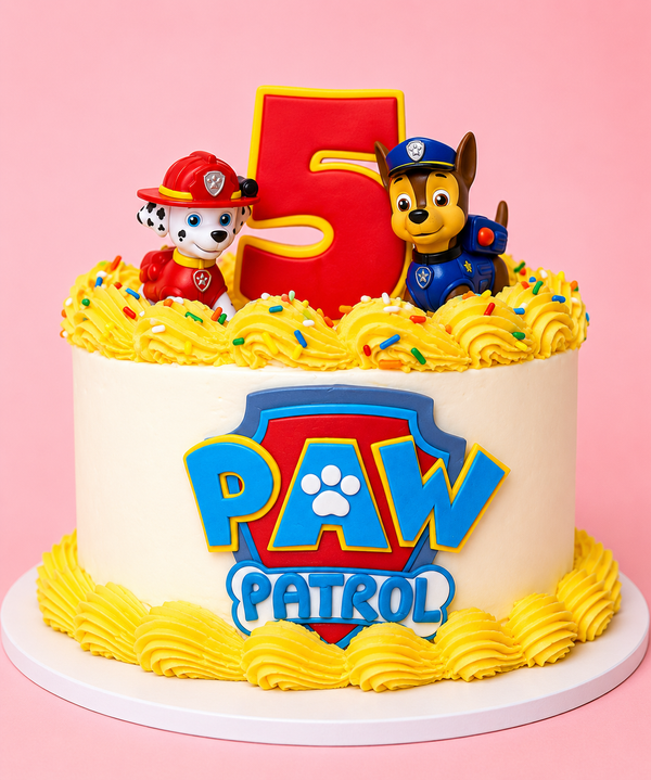 Paw Patrol Number 5 Cake