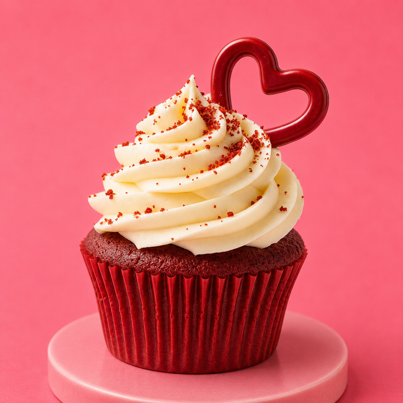 Valentine's Day Red Velvet Cupcakes