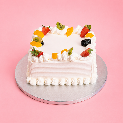 Square Fruit Delight Cake