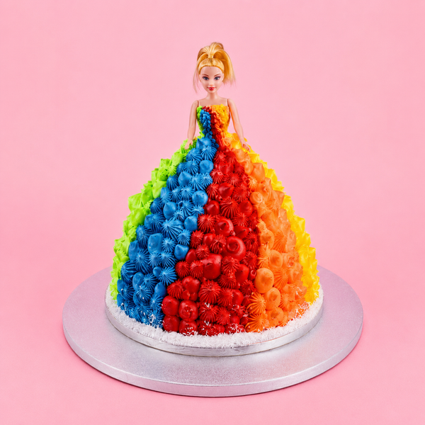 Rainbow Princess Doll Cake