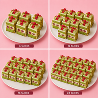 Pistachio & Raspberry Cake Slice