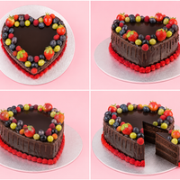 Chocolate Truffle Heart Cake