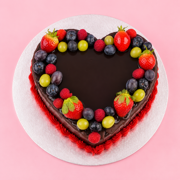 Chocolate Truffle Heart Cake