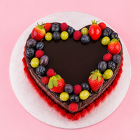 Chocolate Truffle Heart Cake