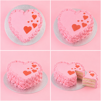 Floating Hearts Valentine’s Cake