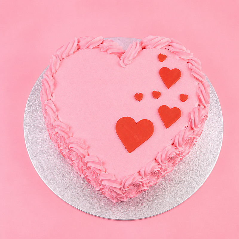 Floating Hearts Valentine’s Cake