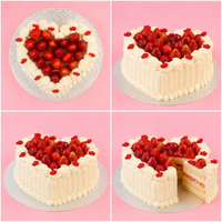 Strawberry Heart Cake