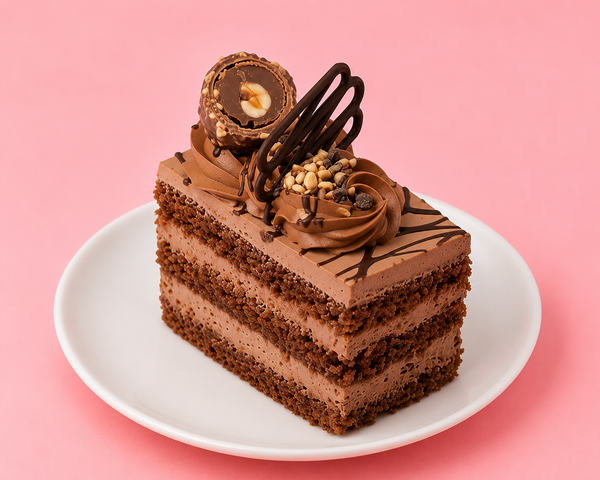 Ferrero Rocher Cake Slice