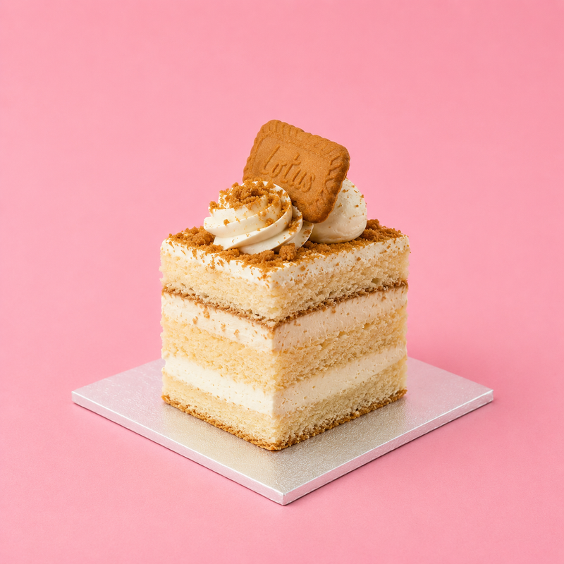 Lotus Biscoff Cake Slice