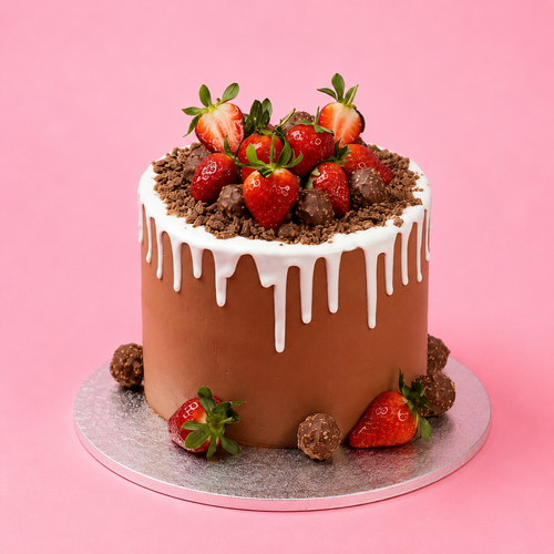 Classic Strawberry & Ferrero Cake