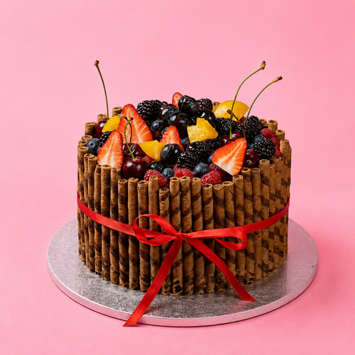 Classic Fruit Basket Cake