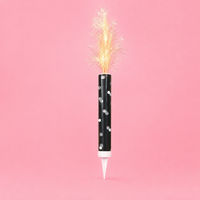 Black Glitz Fountain Candle